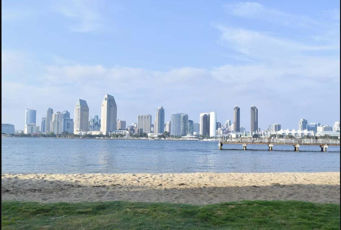 Aerial view of the San Diego coastline